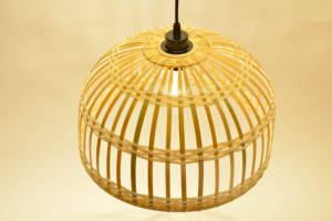 โคมไฟหวายไม้ไผ่สองชั้นสไตล์เขตร้อนโคมไฟสะท้อนแสงสำหรับกาแฟและชนบท - Product Image 2