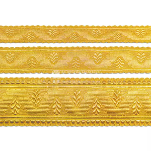 Wholesale French Gold Lace Braid and Fringes OEM Ceremonial Gold Braided Lace Custom Bulk Quantity Lace Braid - Product Image 5