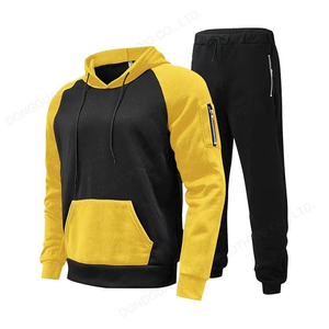 2025 haute qualité survêtement pour hommes Polyester deux pièces Jogging ensemble à manches longues sweats à capuche survêtement pantalons de survêtement coupe ajustée survêtement - Product Image 1