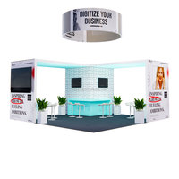 Stand d'exposition de 20x30 pieds, stand d'exposition en aluminium, stand d'exposition, conception de stand d'exposition, stand d'exposition en îlot avec rangement pour MD&M West
