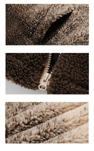 Custom Winter Gradient Colors Mock Neck Oversize <b>Sherpa</b> Fleece Jacket for Men - Product Image 6