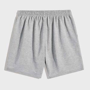 Short en coton uni à logo personnalisé Short en molleton de sueur à taille élastique avec poches, style de la rue du fabricant - Product Image 2