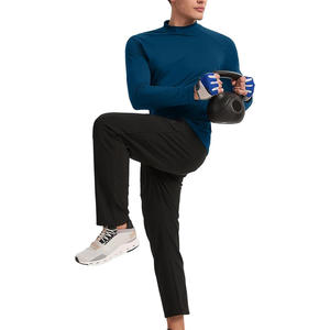 Men Long Sleeve <b>Mock</b> <b>Turtleneck</b> Pullover Top Custom Fit OEM ODM Warm Cotton Fashion Casual Layer - Product Image 3