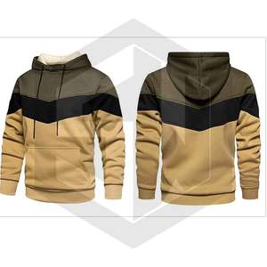 Customized Solid Fleece Thermal Men's Hoodie <b>Winter</b> Face Cover OEM Blank Plain Dyed Customizable Hooded Face Cover for Men - Product Image 1