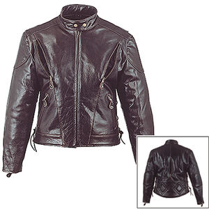 Chaqueta de cuero de motorista marrón para mujer, abrigo de motocicleta con cuello en V y relleno de algodón, producto terminado, 2017 - Product Image 1