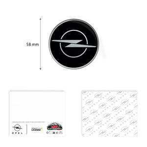 Ufficiale Opel Logo 3D cromato emblema decalcomania autoadesiva riflettente 58 MM per auto di lusso e camion superficie nera - Product Image 3