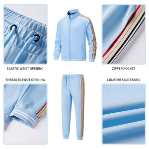 <b>Men's</b> Winter Printed Athletic Jogging Suit Moisture Wicking Breathable Tracksuit for Running Gym Outdoor 100% Cotton - Product Image 4