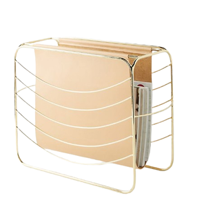 Catalogue de livres en métal personnalisé et porte-revues, cadre métallique doré, organisateur d'affiches, brochure et prospectus, présentoir pour bibliothèque - Product Image 1