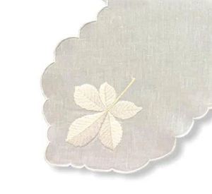 Housse à pain en lin blanc brodée vintage personnalisable en gros, bord festonné, réutilisable, lavable en machine, serviette à pain - Product Image 2