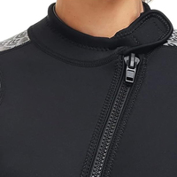 Combinaison de plongée en néoprène 3 mm pour homme et femme, fermeture éclair dorsale, anti-UV, col montant, pour la plongée, la plongée avec tuba et les activités aquatiques, combinaison intégrale