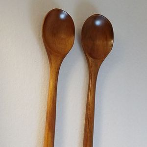 Servidores de ensalada de bambú de madera atractivos Cuchara y tenedor Juego de cubiertos Servidores de ensalada de madera para utensilios de cocina Mesa a precios asequibles - Product Image 5