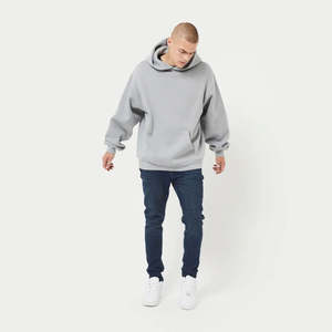 Sudadera con Capucha Extra Grande, 80% Algodón, 20% Poliéster, Hombros Caídos, Estilo Pullover, Cuello Cruzado, Dobladillo y Puños Acanalados - Product Image 2