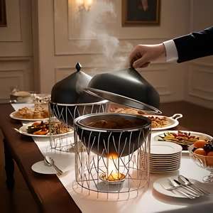 Luxury Thermal Insulated Hot Pot with Stylish Lid Perfect for Keeping Food Warm During Home Dining Buffet Festive Celebrations - Product Image 3