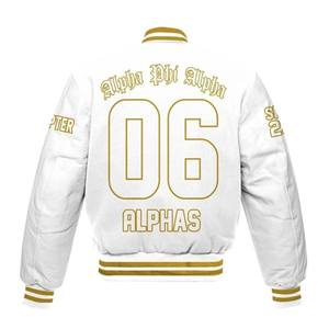 OEM personalizado hombres Letterman Varsity chaquetas cálido invierno béisbol bombardero mangas de cuero Chenille bordado Logo tela Varsity - Product Image 5