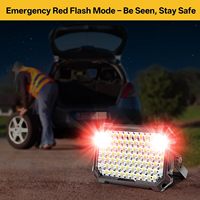 Lampe de travail LED magnétique portative rechargeable, étanche, 4 modes, lampe de travail d'urgence pour la réparation automobile, le garage, le camping