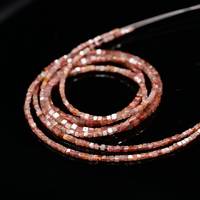 Perles en forme de cube de diamant rouge naturel de qualité supérieure, personnalisées, 1,5-2,5 mm, fabrication de bijoux, vente en gros, approvisionnement en vrac, directement de l'usine.