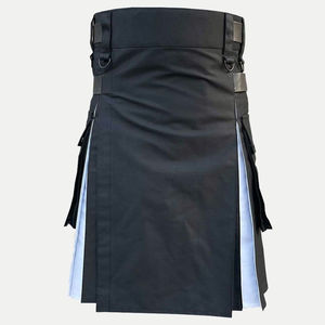 Kilts utilitaires pour hommes Style écossais de haute qualité avec logo personnalisé Meilleure vente Kilts de couleurs unies - Product Image 1