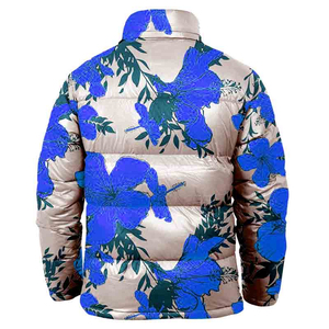 Manteau d'hiver rembourré en coton avec logo personnalisé de haute qualité pour hommes, veste brillante à col montant en toile avec High Street - Product Image 6