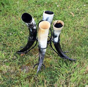 Cuernos de Beber Vikingos Religiosos Hechos a Mano, Ecológicos, Tallados en Cuerno de Búfalo, Estilo Animal, Creaciones Antiguas, Venta al por Mayor en Uttar Pradesh - Product Image 5