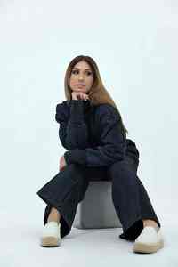 Pull-over de survêtement personnalisé à impression bouffante 3D Ensemble sweat-shirt à capuche et pantalon de survêtement Baggy Survêtements pour femmes - Product Image 2