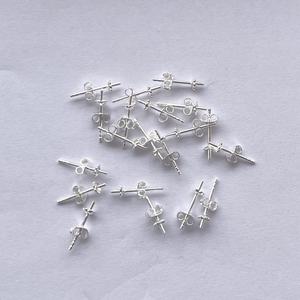 ต่างหูเงินแท้ 925 รูปดอกไม้ทรงกลมขนาด 5 มม. พร้อมฝาครอบลูกปัด จาก Jewel Creation - Product Image 1