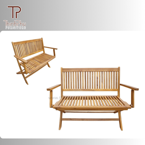 Best-Selling Outdoor Acacia Wood Chaise Lounge <b>Foldable</b> Bench <b>for</b> Contemporary Hotel Villa <b>for</b> Bedroom Park-Vietnam Factory ODM - Product Image 4