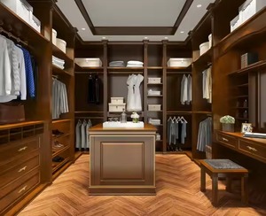 Enbl Indonesia personalizar gabinete moderno Modular dormitorio armario vidrio aluminio armario sistema tablero de madera gabinetes de cocina - Product Image 6