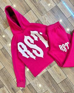 Sweat à capuche avec logo personnalisé pour femmes 2 pièces hiver survêtements XL décontracté entraînement Jogging survêtements disponibles court long en gros - Product Image 2