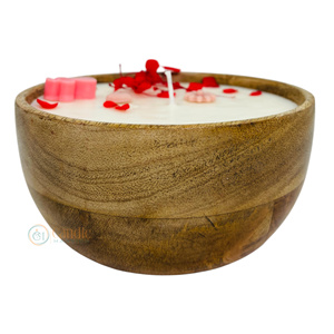 Eco-Friendly Wooden Scented Candle Bowl Novelty Soy Wax Candles for Festive Home & Wedding Events Christmas Decor and Gifts - Product Image 4