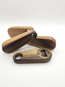Porte-clés ouvre-bouteille en bois gravé personnalisé personnalisé avec porte-clés en acier inoxydable multifonction cadeau fait main écologique - Product Image 5
