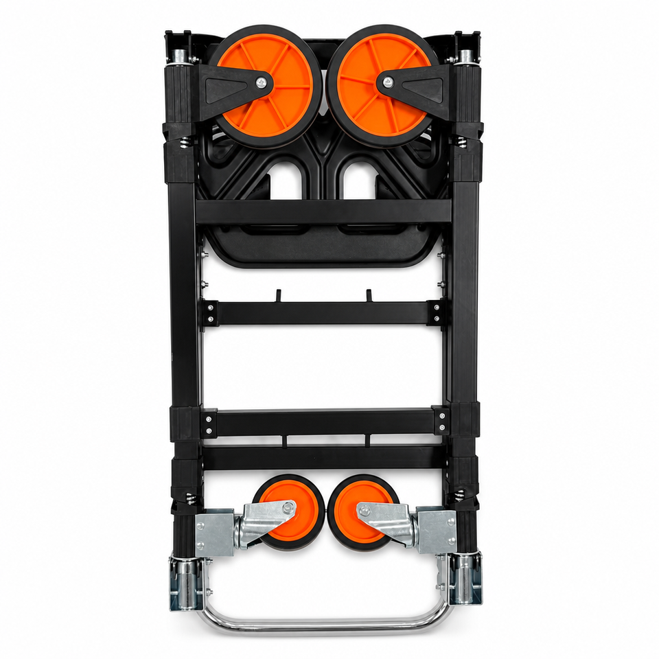 Metal Wheel Platform 2 in 1 Convertible Folding Hand Truck 150kg Fully Welded Metal 2 Wheel ...
