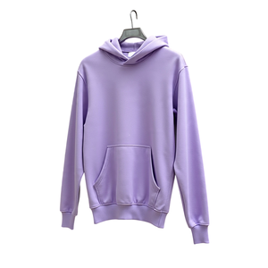 Sudadera con Capucha Morada Unisex, Corte Regular, Felpa de Algodón, Informal, con Bolsillo Tipo Canguro, para Otoño - Product Image 1