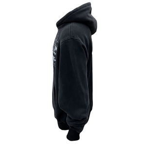 Custom Washed Hoodie OEM Print Logo <b>Retro</b> Oversized Cotton Pullover <b>Sweatshirt</b> Casual Distressed Hoodies For Men - Product Image 3