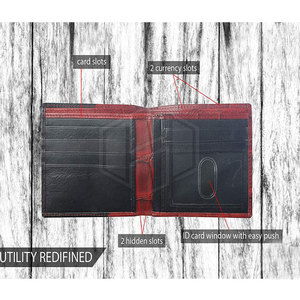 Cartera de cuero de moda con detalles de puntada fina y cartera de cuero compacta de material Premium - Product Image 3