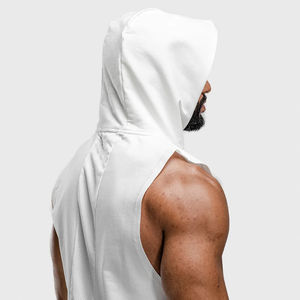 Mode personnalisée, sweats à capuche imprimés pour sport athlétique, bas prix, vente en gros, sweats à capuche sans manches pour hommes avec service OEM - Product Image 6