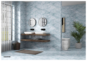 Carreaux en porcelaine grand format premium 600x1200 mm, surface brillante inspirée de l'onyx, luxe pour murs et sols, épaisseur 8 mm/9 mm, <0,05 % d'eau - Product Image 5