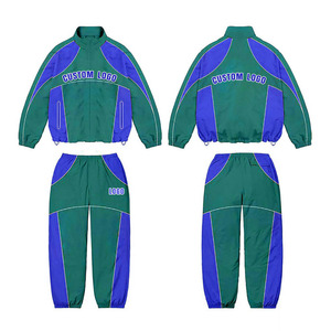 Nouvel arrivage Survêtements unisexe d'hiver avec logo imprimé Ensemble deux pièces coupe-vent imperméable pour hommes Survêtements grande taille brodés - Product Image 6