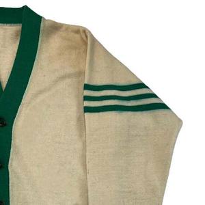 High Quality Knitted Letters Fashion Wear Cardigan <b>Sweaters</b> <b>Men</b> With Striped Design Button Up Sports Wear Wool Cotton Breathable - Product Image 4