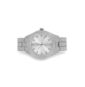 Esfera personalizada Moissanite Diamond Hip Hop Relojes Movimiento de cuarzo completamente helado Acero inoxidable Pases Diamond Tester-Negocio de moda - Product Image 3