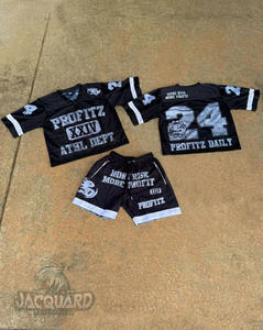 Conjunto de Jersey de Dos Piezas Casual de Verano para Hombre, de Alta Calidad, Transpirable, con Pantalones Cortos, Impresión de Logotipo Personalizado, Nuevo Diseño, Ropa de Calle - Product Image 2