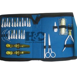 Kit Profesional de Herramientas para el Cabello de Acero Inoxidable, Kit de Herramientas para Extensiones de Cabello con Logotipo de Plasma Azul, Tijeras Personalizadas, Pinzas para Cinta Adhesiva - Product Image 3