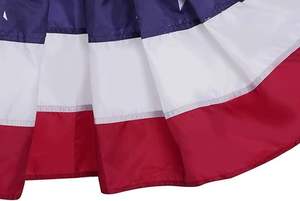 Drapeau américain à suspendre pour l'extérieur, 4x8 pieds, en polyester imperméable, plissé, avec étoiles brodées - Product Image 5