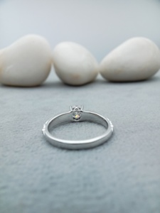 Custom Fancy Solitaire Diamond Engagement Wedding Ring 100% Satisfaction Guarantee VVS Lab Grown 925 Silver GIA Anniversary - Product Image 4