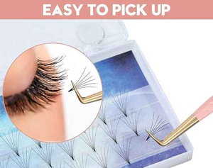 Pinzas de pestañas de volumen de 90 grados, punta de fibra, pinzas de pestañas injertadas, pinzas de punta de fibra para extensión de pestañas - Product Image 4