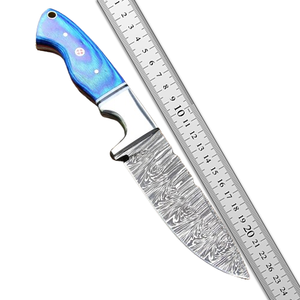 Gran oferta, cuchillo de caza clásico para acampar, hoja fija de acero de Damasco de alta calidad, mango de vaina de dólar personalizable OEM Industrial - Product Image 6