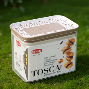 Conteneur de stockage alimentaire Tosca 1,2 L en plastique avec couvercle hermétique inclus, couleur Turtledove - Product Image 3