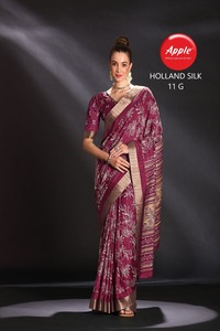 ผ้าส่าหรีผ้าไหมแบบพรีเมี่ยมที่เข้าได้กับคอลลาร์สำหรับผ้าม่านและดีไซน์หรูหราส่าหรีผ้าไหมฮอลแลนด์ - Product Image 3