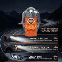 VAHID Lentille de projecteur Bi-LED haute puissance pour mise à niveau des feux de voiture, phares Bi-LED à faisceau haut et bas, rétrofit 6000K 12V, vente en gros