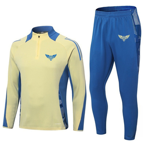 Ensembles de survêtements d'entraînement respirants à manches longues pour hommes de football en gros 100% polyester - Product Image 5