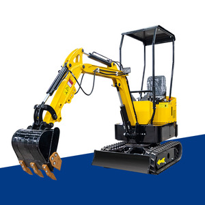 Mini-excavatrice compacte jaune avec moteur de 120 kW, garantie de 4 ans, accessoire godet et auvent de protection - Product Image 3